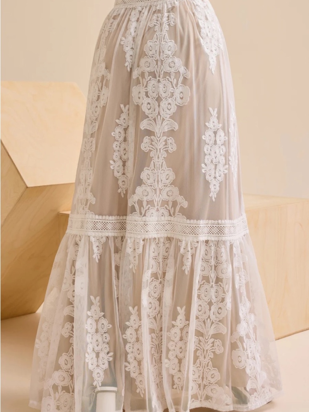 Arissa Floral Embroidered Maxi Skirt Set A-28 - Picture 4 of 15